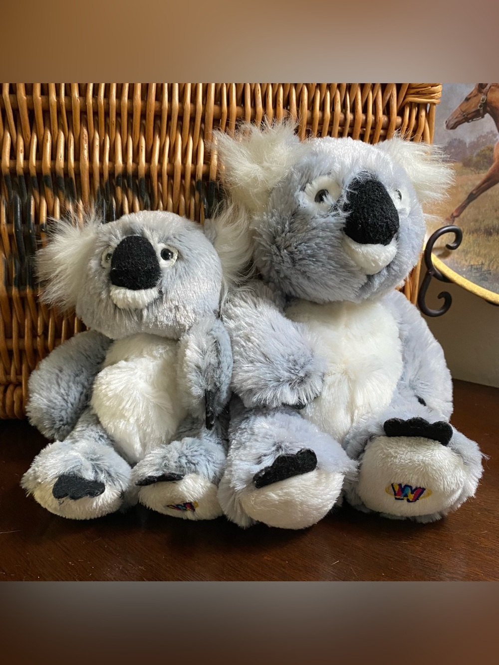 Vintage Webkinz Koala’s Plush 2pc Standard 9” & Lil’ Kinz 7” Ganz Collectibles